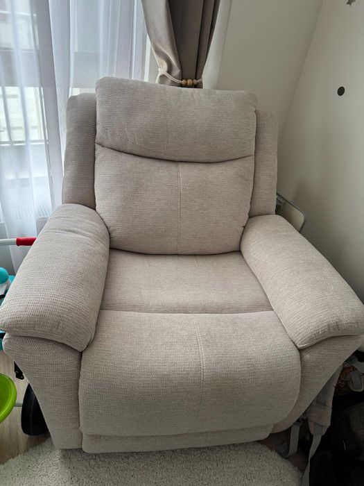 Fotoliu OHIO Mobexpert cu recliner manual, stofa