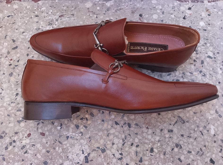 Cesare Paciotti Horsebit leather loafer мъжки мокасини 41 номер