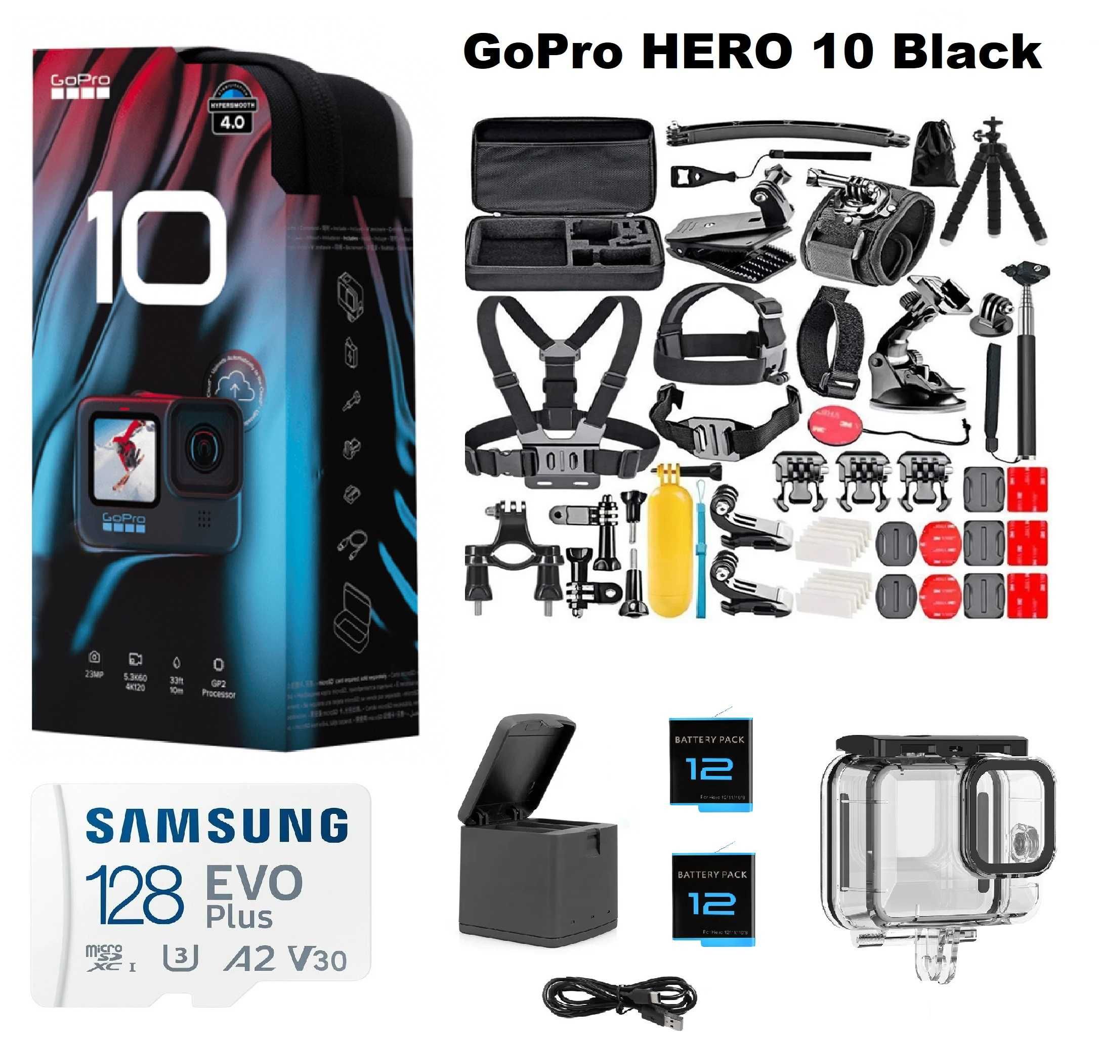 Новые Комплекты GoPro HERO 10/11/ 12 Black + Крепления: 149 000 тг. -  Экшн-камеры Алматы на Olx