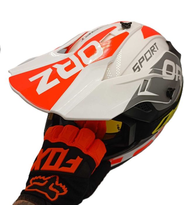 Комплект кросова каска очила и ръкавици