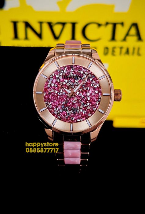 INVICTA Diamond Pink 40 mm, Инвикта нов ръчен дамски часовник