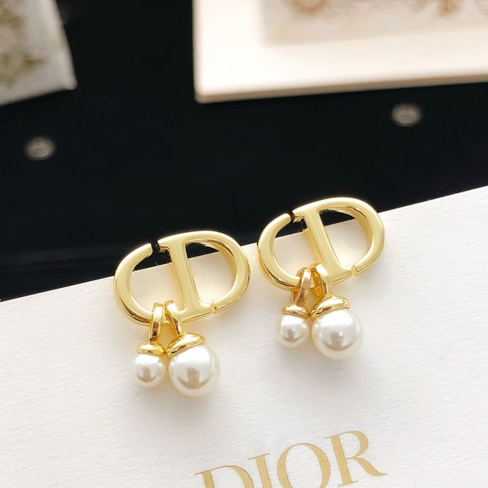 Cercei Dior Tribales cu perle si Logo Iconic CD !