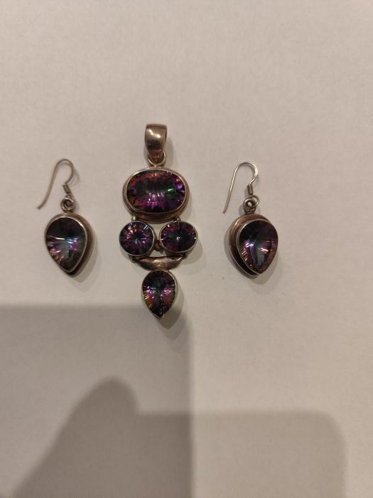 Lănțic/brățară/pandantiv și cercei argint