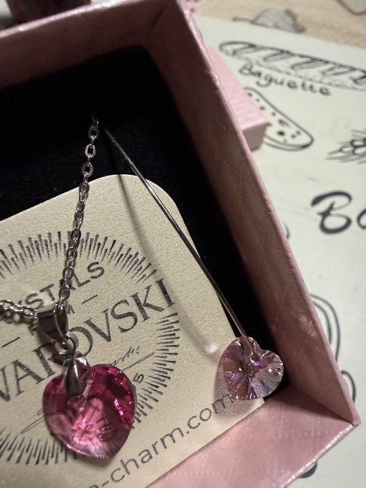 Колие с обеци Swarovski