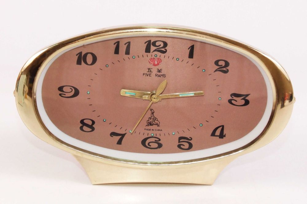Ceas desteptator mecanic FIVE RAMS, secundar central, absolut NOU