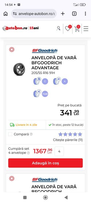 Set 4 anvelope 205-55 R16 -91H