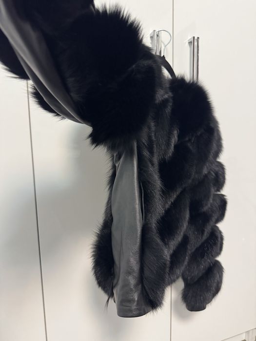 Blana naturala, maneci detasabile XL