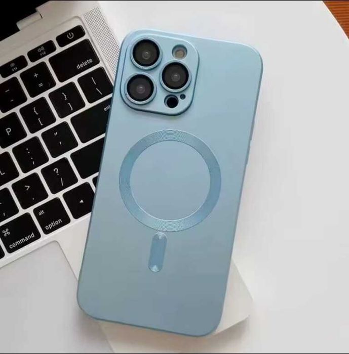 Калъф MagSafe Цветен с протектори на камерите iPhone, Samsung, Xiaomi