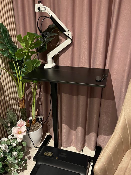 Set Fitness: WalkingPad + Birou Reglabil Electric + Monitor si support