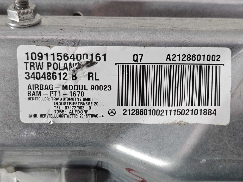 Airbag genunchi sofer Mercedes-Benz E-Class W212 Facelift 2015 E220 Cod OEM: A2128601002, 34048612B (5F3)