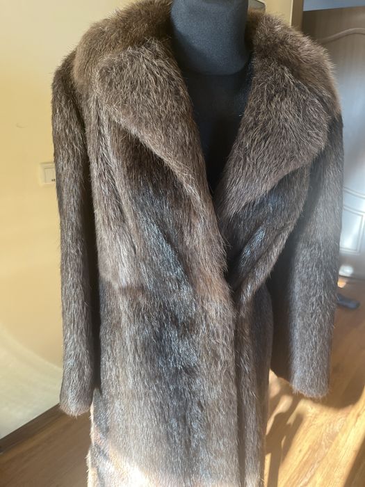 Haina de blana naturala lunga superba