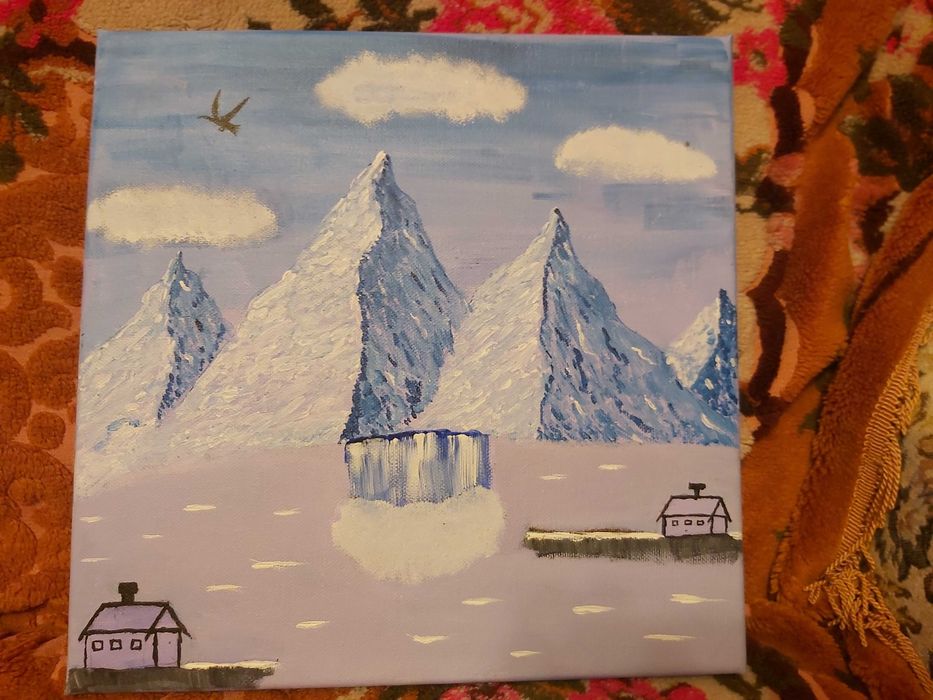 Tablou pictura pe panza, vopsea acrilica