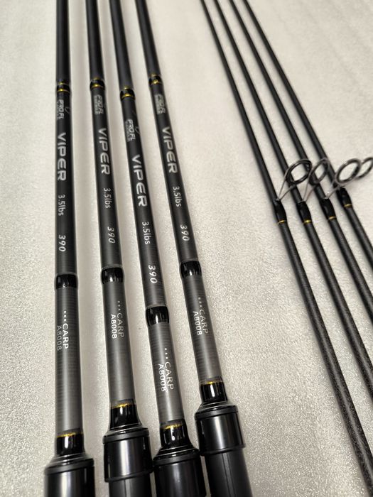 SET 4 Lansete Crap FL VIPER 3.90m 3.5 LBS 2 tronsoane Super Slim