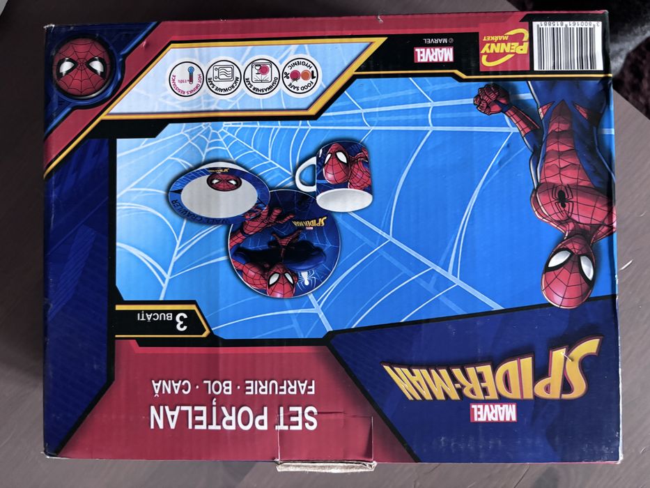 Set portelan pt copii, nou, Spiderman