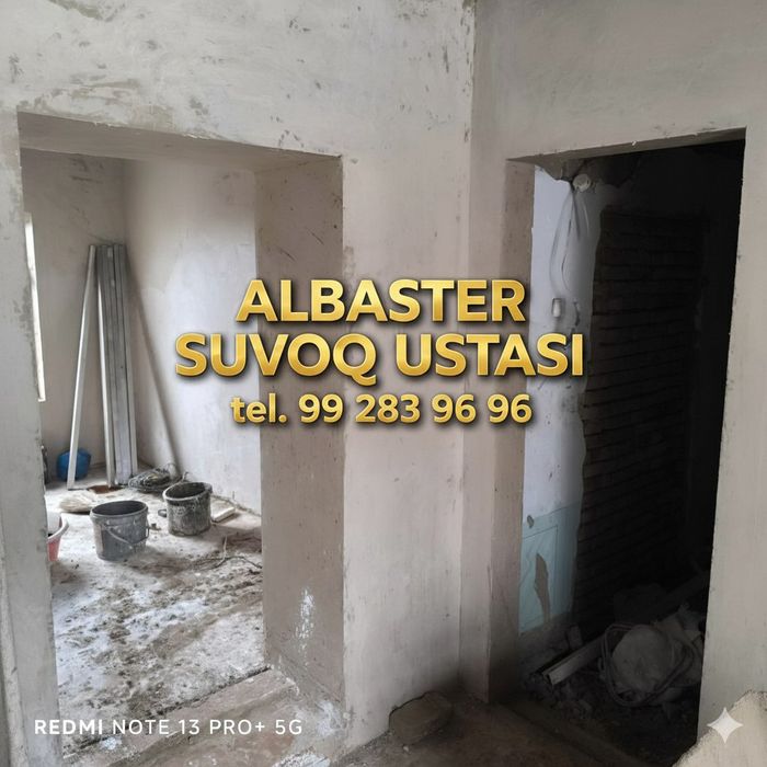 Gips va Albaster   Suvoq Xizmatlari!
​Uyingizni ta'mirlayapsizmi