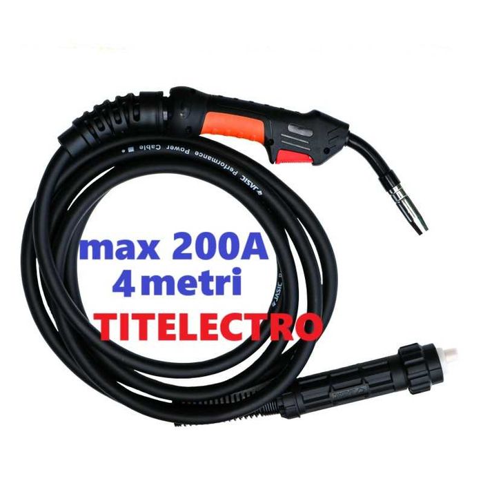 Pistolet MIG MAG 200A M15 / 15AK / MB15 lungime 4 metri sudura corgon