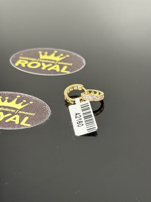 Bijuteria ROYAL : Cercei AUR 14K / 1.27 GR