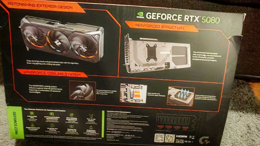 НОВА ! Видео карта GIGABYTE  RTX 5080 GAMING OC 16GB GDDR7 256bit