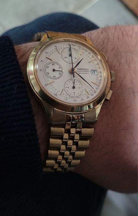 Ceas placat aur valjoux 7750 Kienzle Germany vintage