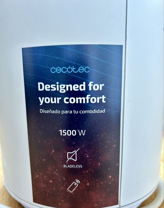 Cecotec 8200 bladeless инвертор вентилатор печка 2 в 1 1500W мощност
