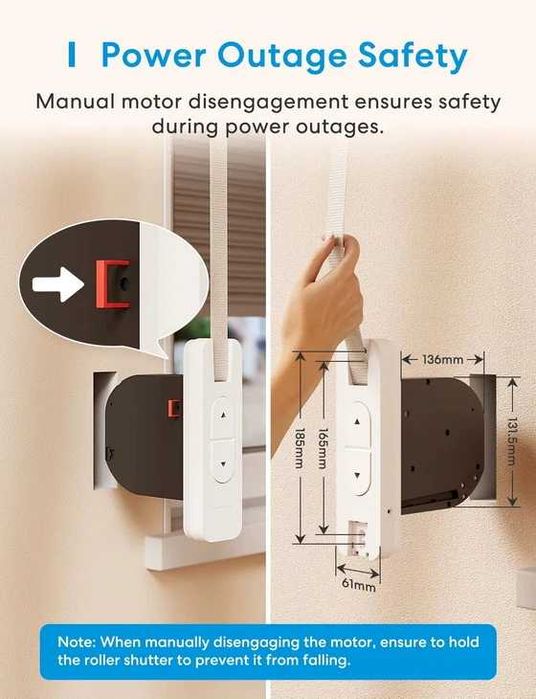 Meross MRS200MA Matter – Bobinator inteligent pentru bandă de rulou