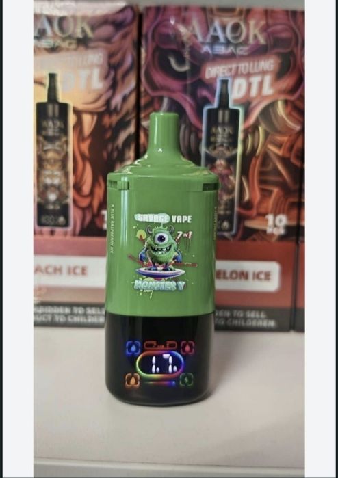 Vape 80.000 Puffs 7 Arome Savage Reincarcabil Display