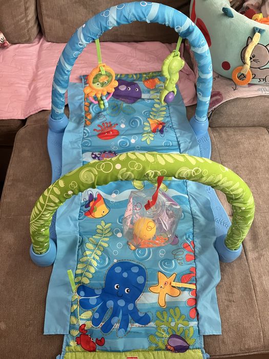 Активна гимнастика/килимче/тунелче за бебе Fisher Price Морско дъно