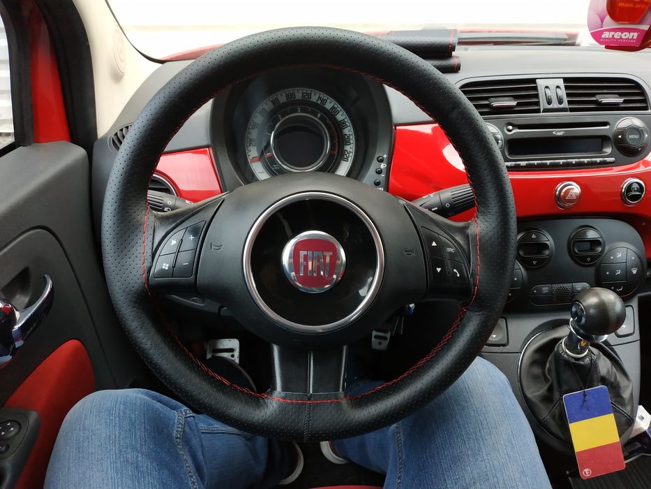 Husa de volan cusuta din piele naturală! Montaj Gratuit!!!