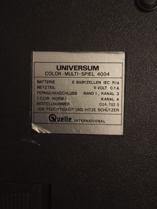 Consola joc pong Universum 4004 an 1977