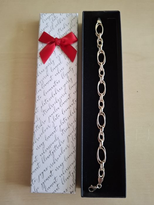 Сребърна гривна от сребро със позлата