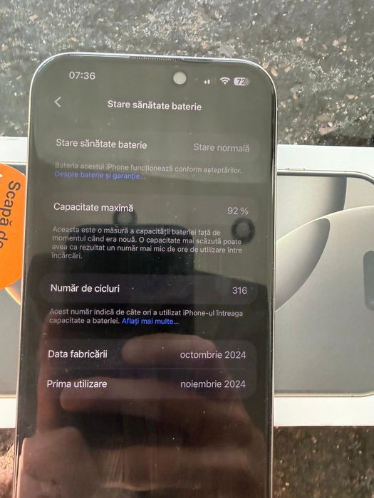 Iphone 16 pro max 256Gb IMPECABIL ,nici-o zgarietura