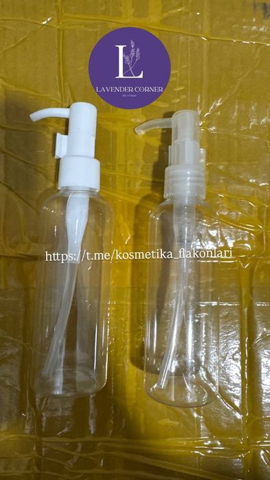 Kosmetika uchun boʻsh flakonlar 30,-50,-100,-200 ml Sprey, Dozator,