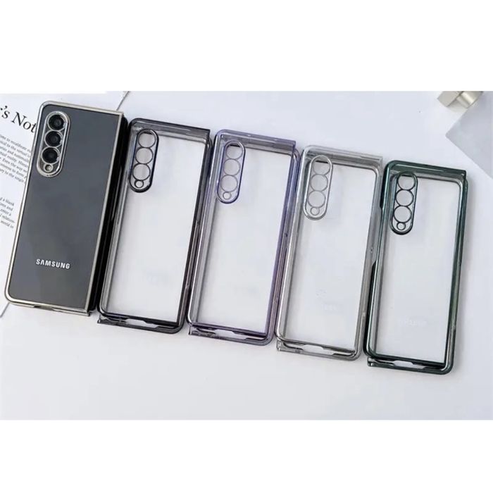 Samsung Z FLIP / FOLD 3 4 5 6 Husa Hard PC Clar Fata Spate Border