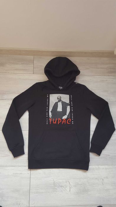 Мъжки черен ватиран суитшърт с качулка  TUPAC размер S