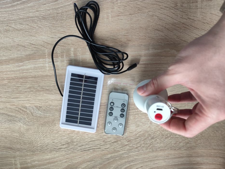 LED соларна къмпинг/палатка/риболов лампа с дистанционно управление