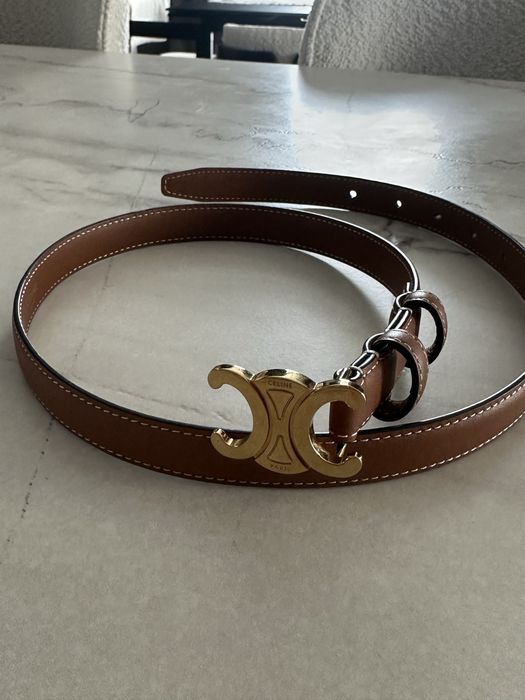 Кафяв колан на Celine