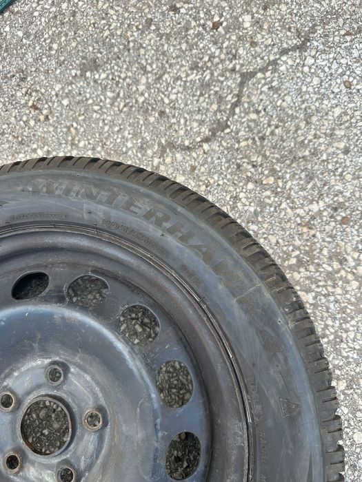 4бр. железни джанти 16" 5х112 с гуми 205/55/16 - VW, Audi, Seat, Skoda