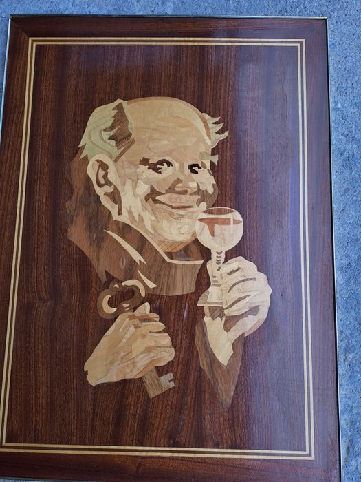 lemn tablou intarsie 57/42 cm