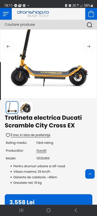 Trotineta Ducati city x cross
