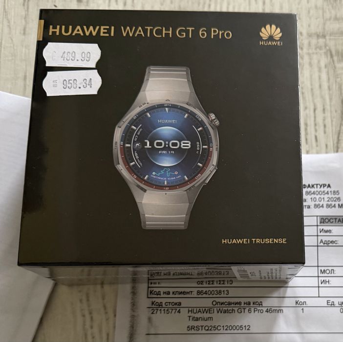 НОВ Huawei Watch GT 6 Pro Titanium 24м. Yettel