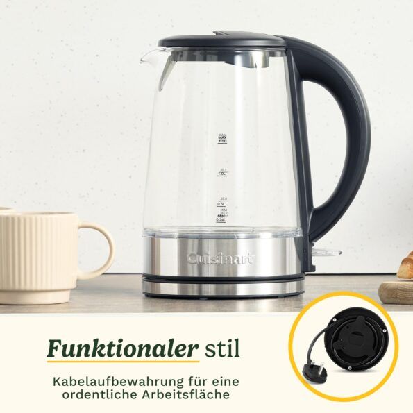 Cuisinart GK15E Стъклена електрическа кана 1.5л – като нов