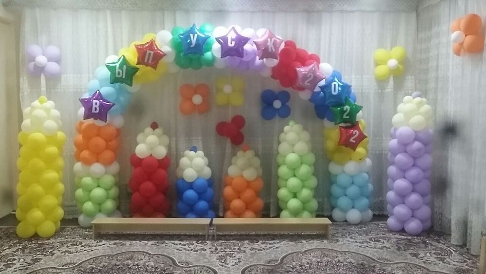 Оформление шарами выпускного