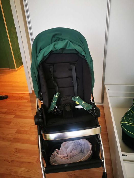 Бебешка количка 3 в 1 Chipolino Elite neon edition