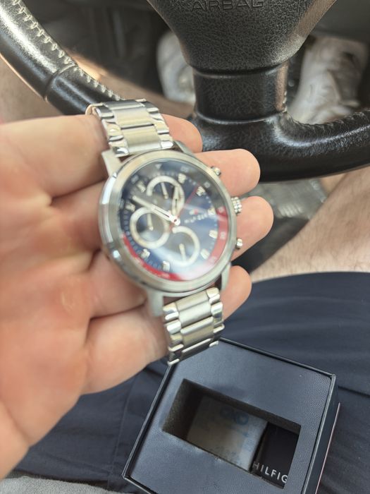 Ceas Tommy Hilfiger Stainless Steel Blue Dial Multi-function Men's Watch - 1792179