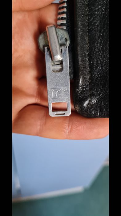 Geaca piele moto vintage YKK