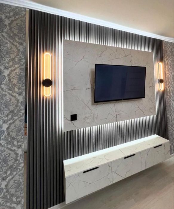 Бамбук панель Гибкий мрамор