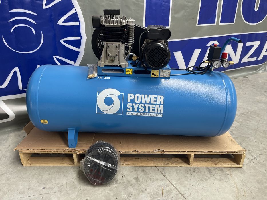 Compresor aer cu piston Power System - 2,2 Kw,10 Bar/200L, Nou cod 198