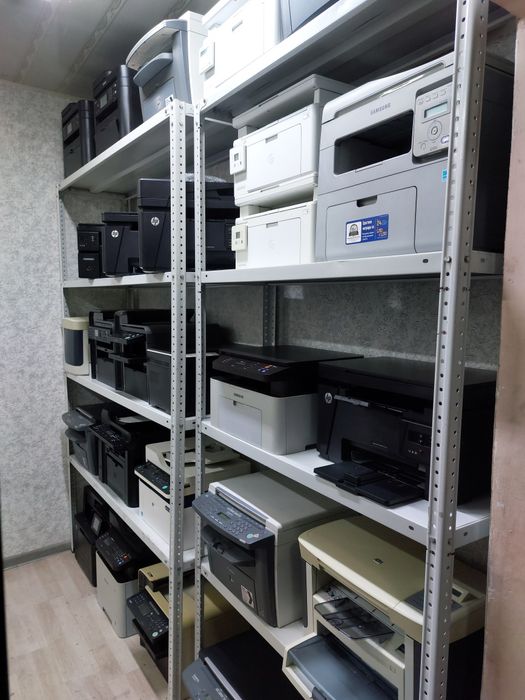 Мфу и принтеры разных моделей
ч/б и цветные