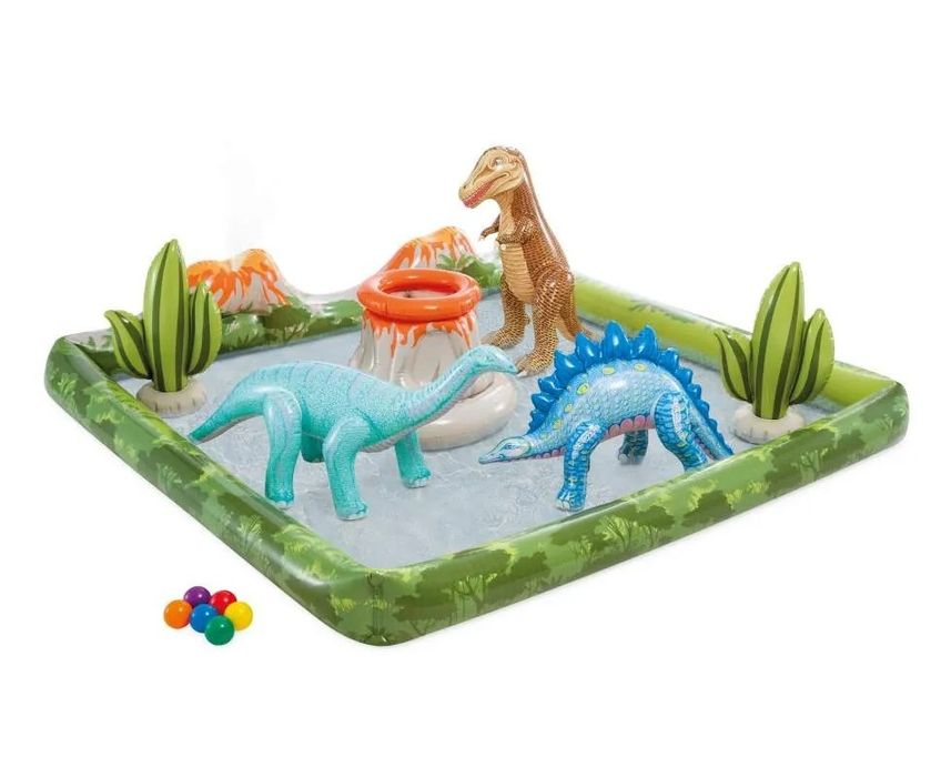 Детски Надуваем център за игра Intex Jurassic Adventure, 201 х 201 см