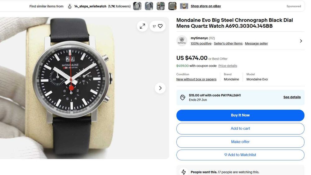 Ceas Mondaine Evo Big Date Chrono